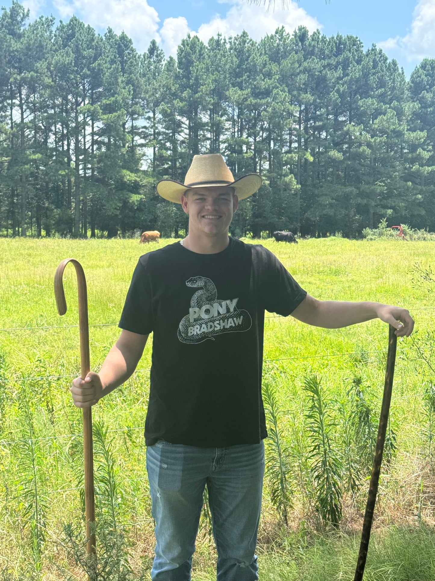 Made in USA Ozark Hardwood Natural Hiking Stick