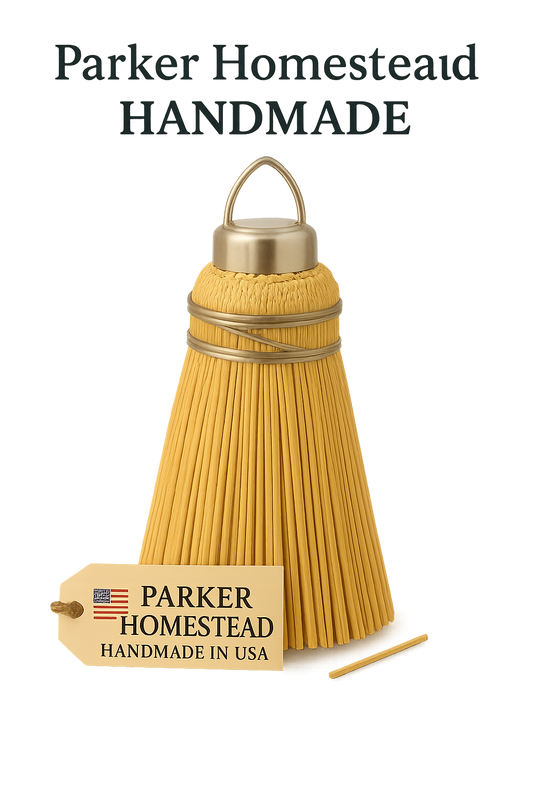 American Made Traditional Amish Broomcorn Cake Tester. 6"inch overall 3.5" tester