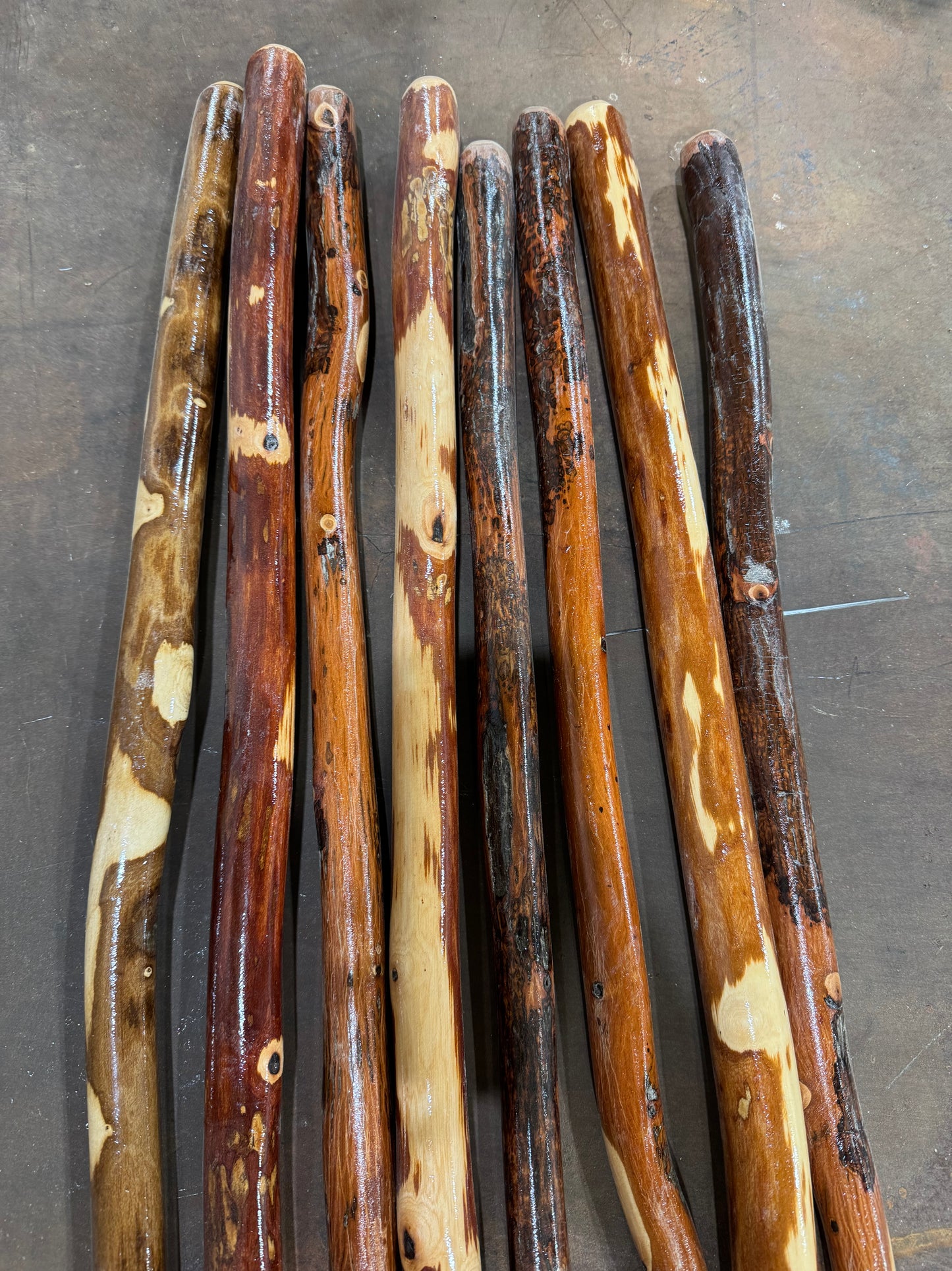 Made in USA!! Ozark Hardwood Hiking Stick, Walking Stick, Outdoors, Adventure Staff. 42"-54" Length