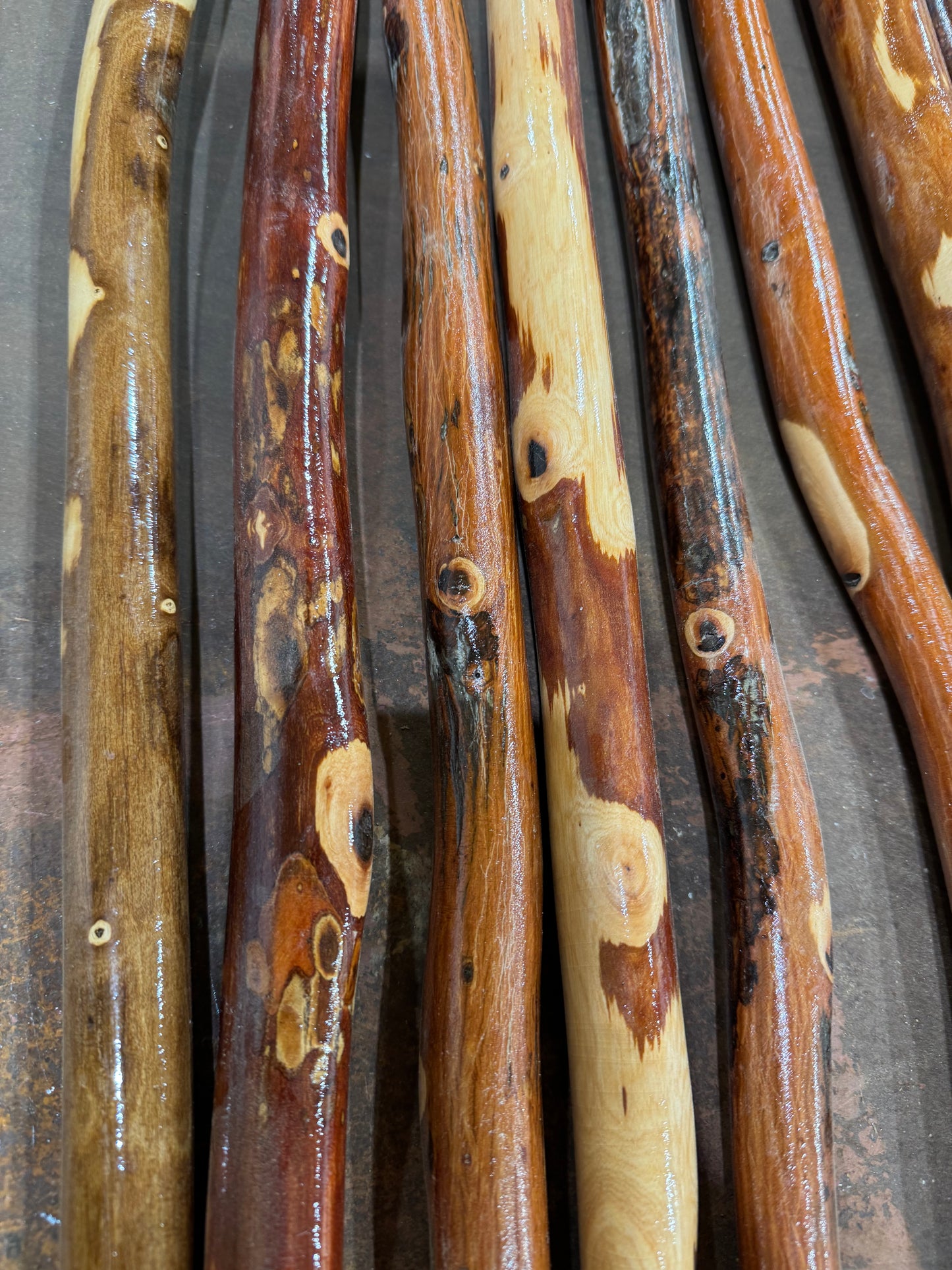 Made in USA!! Ozark Hardwood Hiking Stick, Walking Stick, Outdoors, Adventure Staff. 42"-54" Length