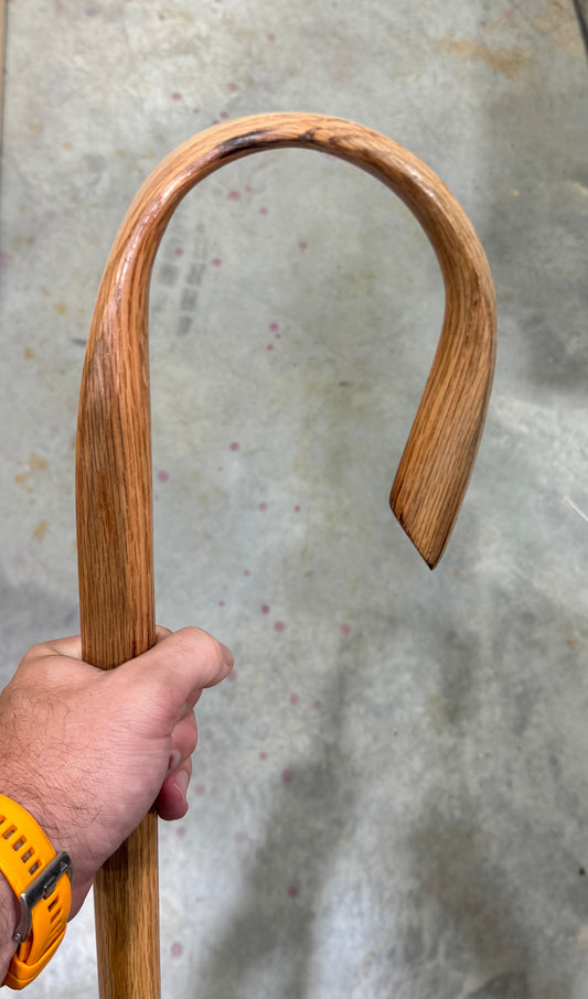 Oak Shepherd's Staff 60" Length. Sometimes called a Crook or a Stockman's cane.