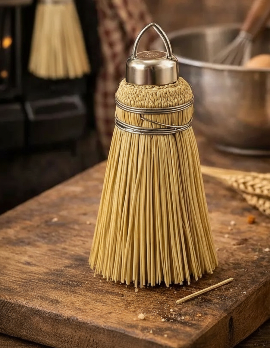 American Made Traditional Amish Broomcorn Cake Tester. 6"inch overall 3.5" tester